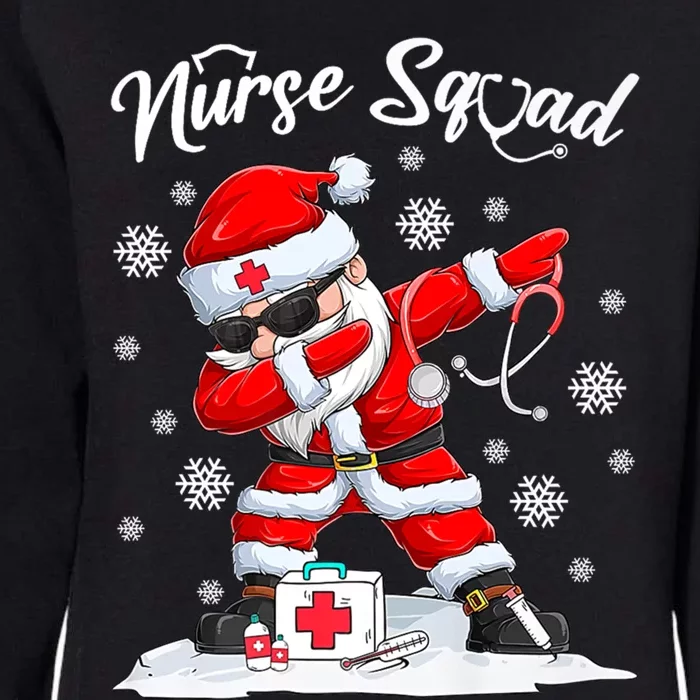 Christmas Scrub Tops Dabbing Santa Scrubs Nurse Squad Gift Womens California Wash Sweatshirt