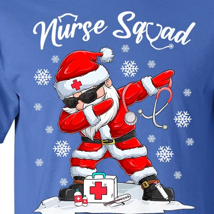 Christmas Scrub Tops Dabbing Santa Scrubs Nurse Squad Gift Tall T-Shirt