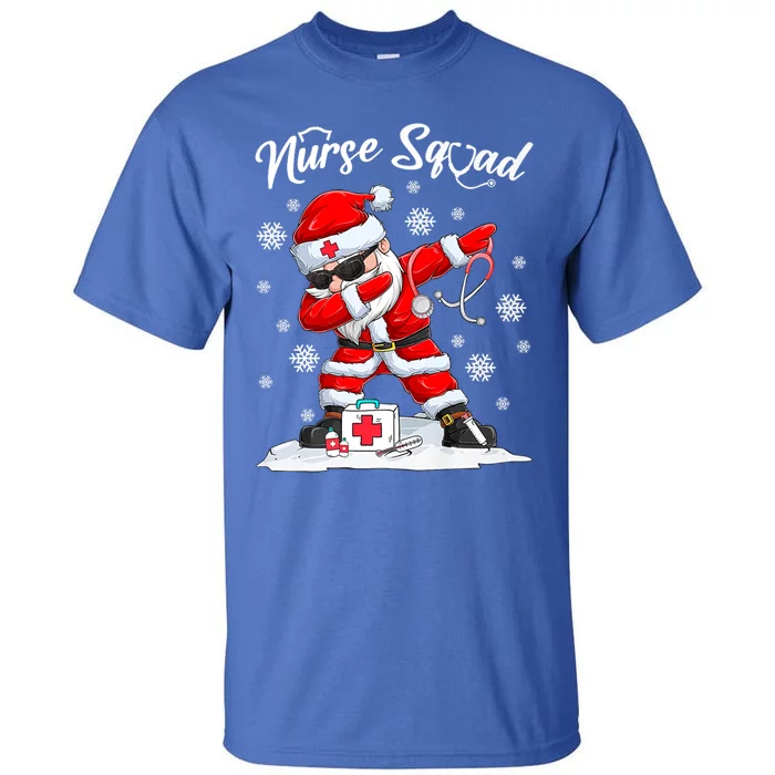 Christmas Scrub Tops Dabbing Santa Scrubs Nurse Squad Gift Tall T-Shirt