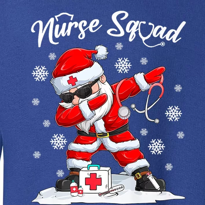 Christmas Scrub Tops Dabbing Santa Scrubs Nurse Squad Gift Toddler Sweatshirt