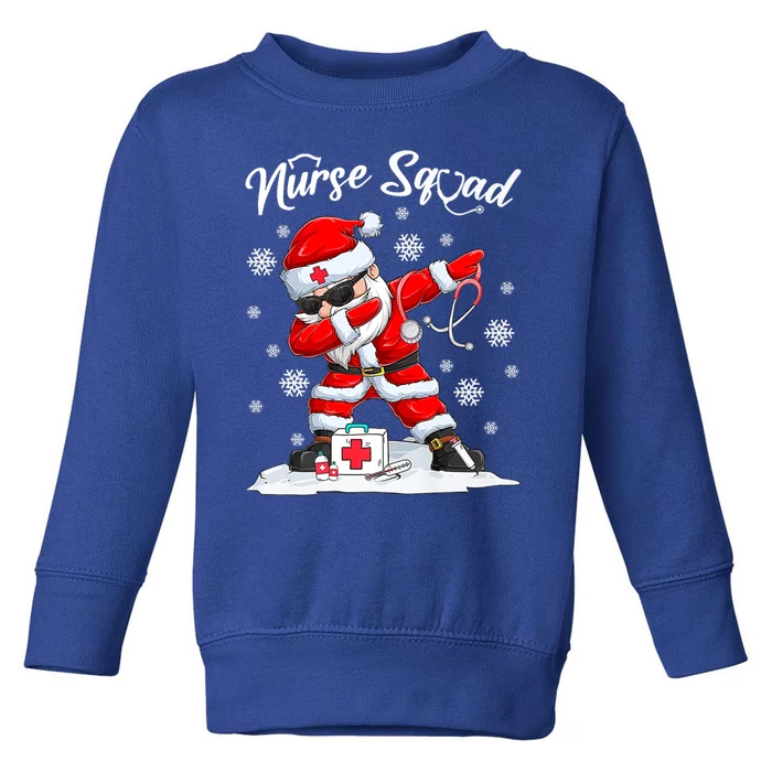 Christmas Scrub Tops Dabbing Santa Scrubs Nurse Squad Gift Toddler Sweatshirt