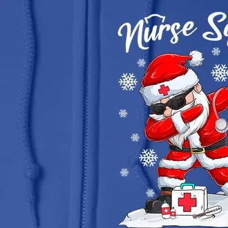 Christmas Scrub Tops Dabbing Santa Scrubs Nurse Squad Gift Full Zip Hoodie