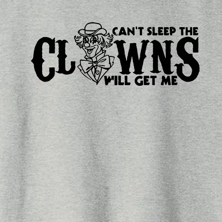 Cant Sleep The Clowns Will Get Me Women's Crop Top Tee