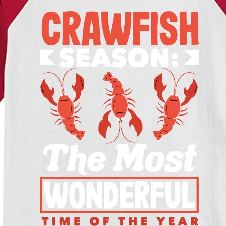 Crawfish Season: The Most Wonderful Time Of The Year Gift Kids Colorblock Raglan Jersey