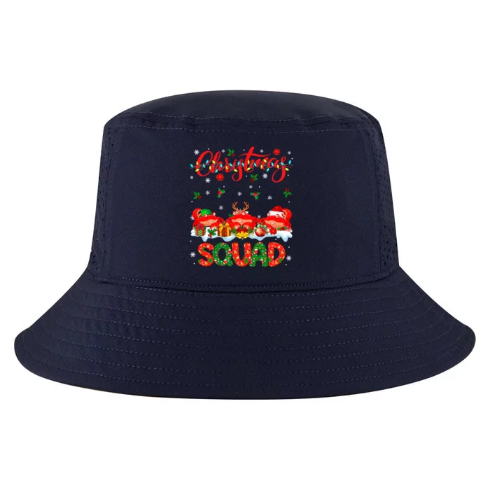 Christmas Squad Three Santa Reindeer Elf Crabs Xmas Gift Cool Comfort Performance Bucket Hat