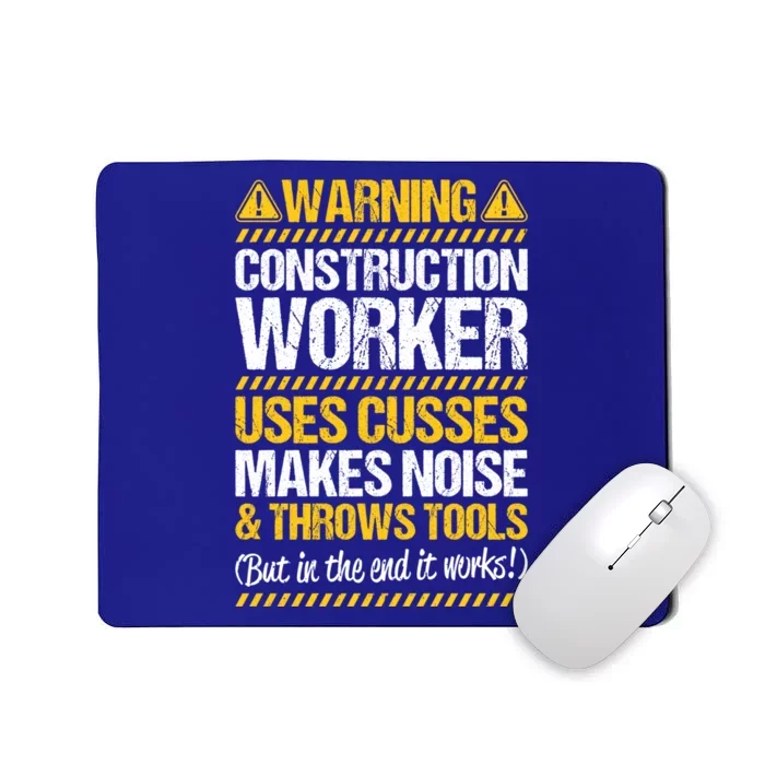 Construction Site Throws Tools Construction Worker Gift Mousepad