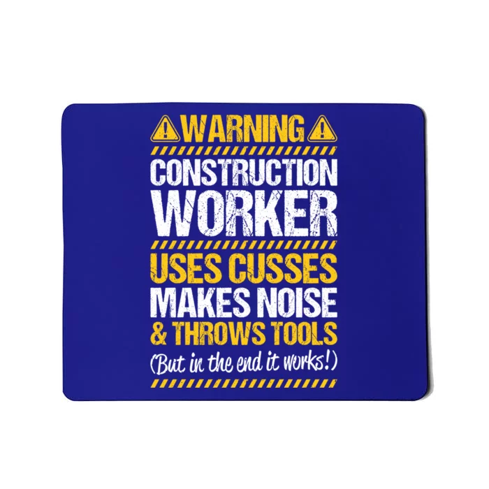 Construction Site Throws Tools Construction Worker Gift Mousepad