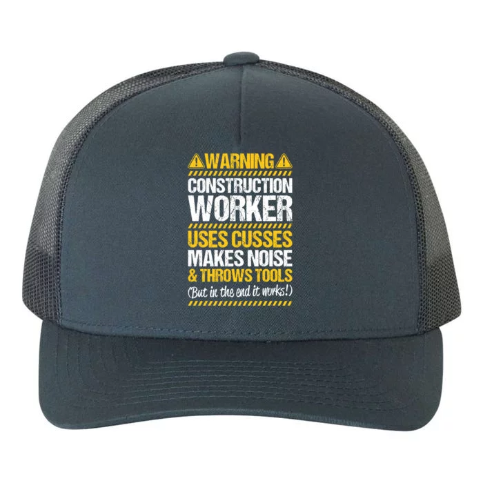 Construction Site Throws Tools Construction Worker Gift Yupoong Adult 5-Panel Trucker Hat