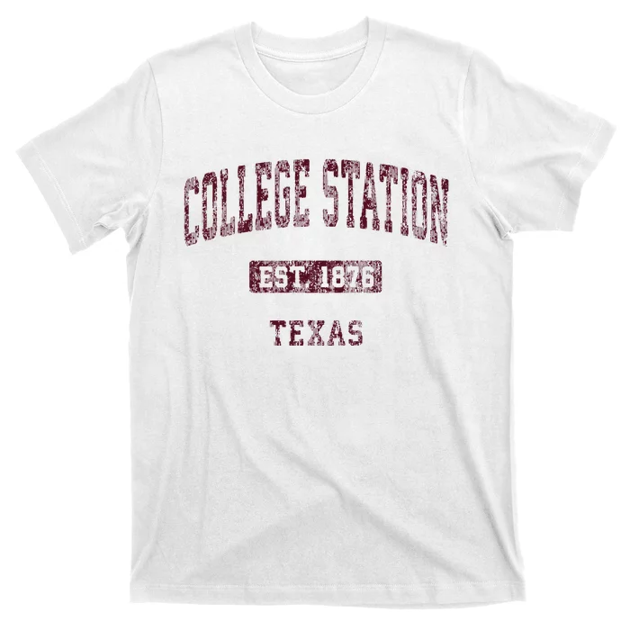 College Station Texas Tx Vintage Athletic Sports T-Shirt