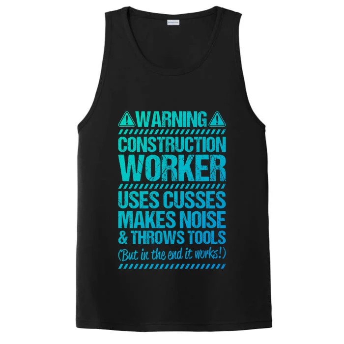 Construction Site Throws Tools Construction Worker Gift Performance Tank