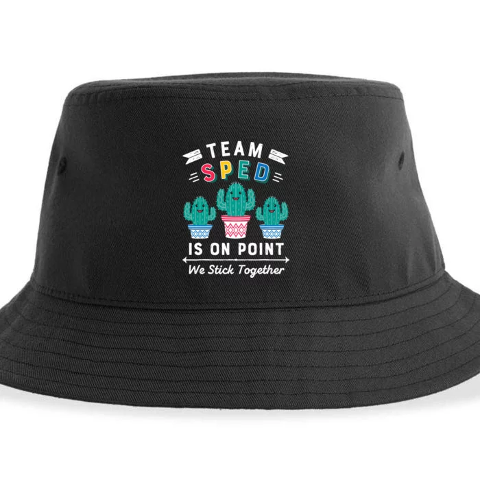 Cute Sped Teacher Gift Special Education Cactus Sped Teacher Sustainable Bucket Hat