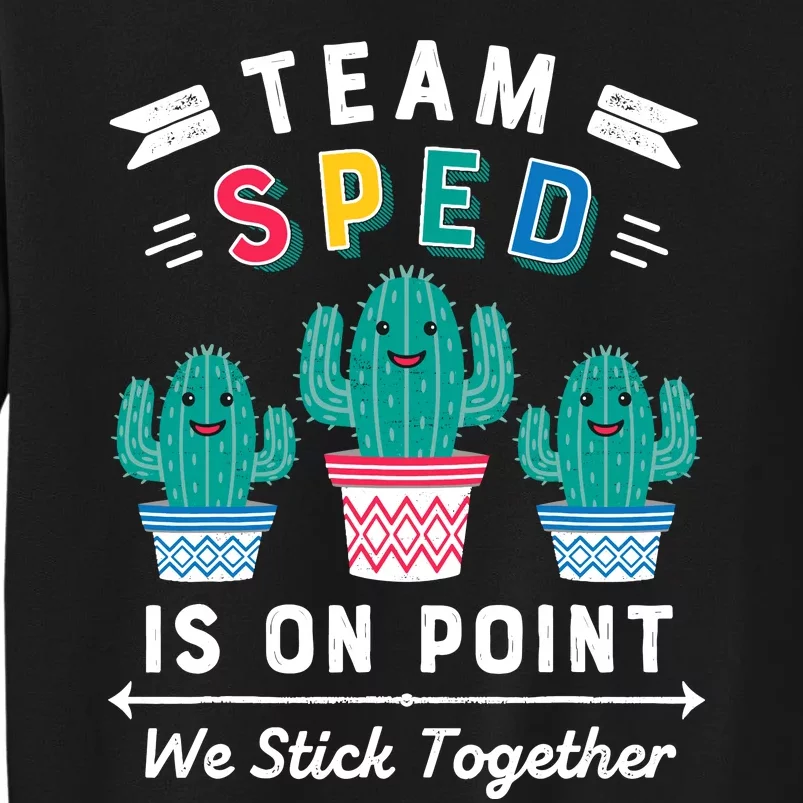 Cute Sped Teacher Gift Special Education Cactus Sped Teacher Tall Sweatshirt