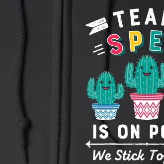 Cute Sped Teacher Gift Special Education Cactus Sped Teacher Full Zip Hoodie