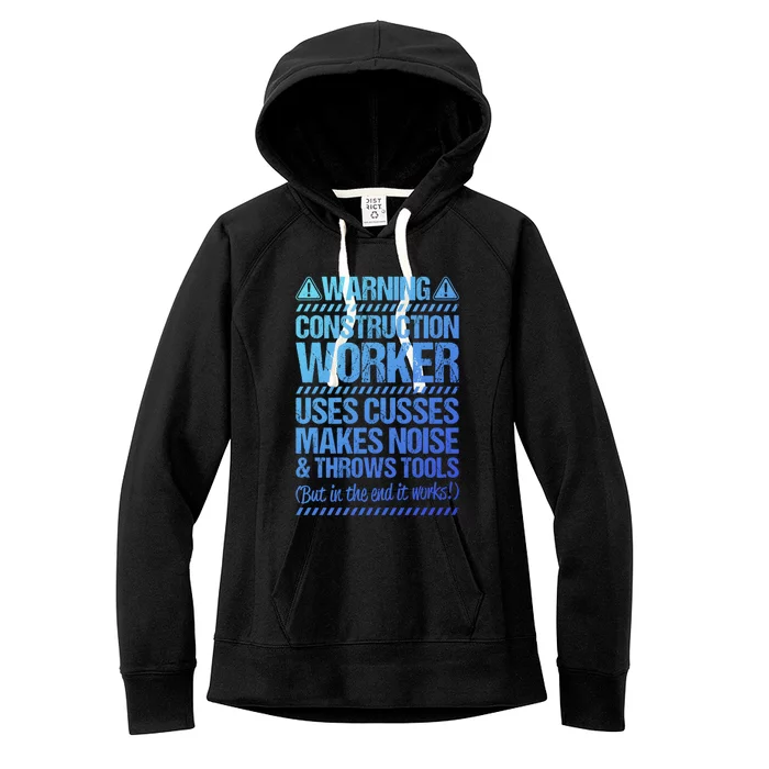 Construction Site Throws Tools Construction Worker Gift Women's Fleece Hoodie