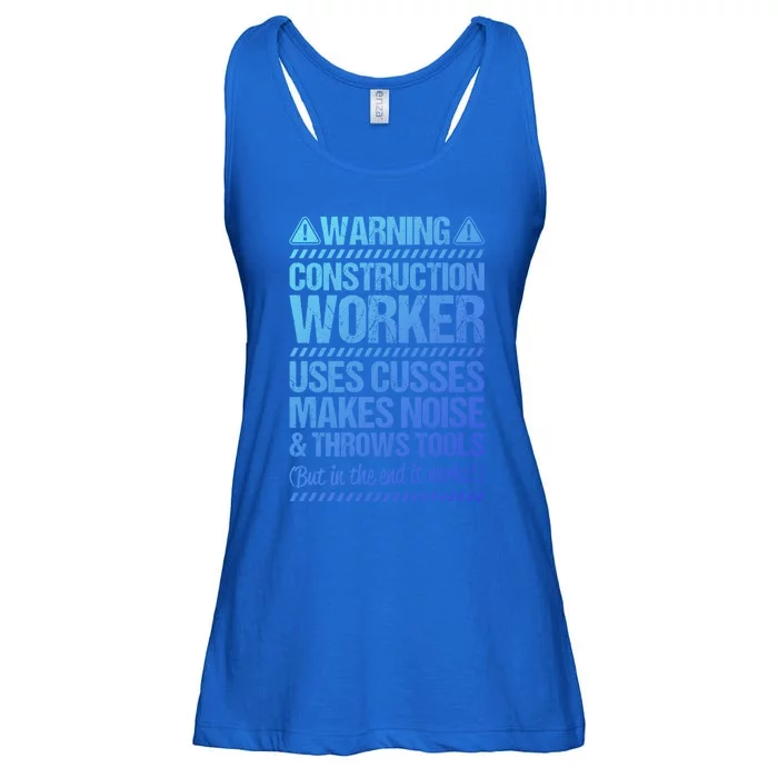 Construction Site Throws Tools Construction Worker Gift Ladies Essential Flowy Tank