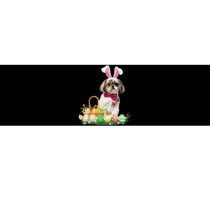 Cute Shih Tzu Easter Day Bunny Eggs Easter Costume Bumper Sticker