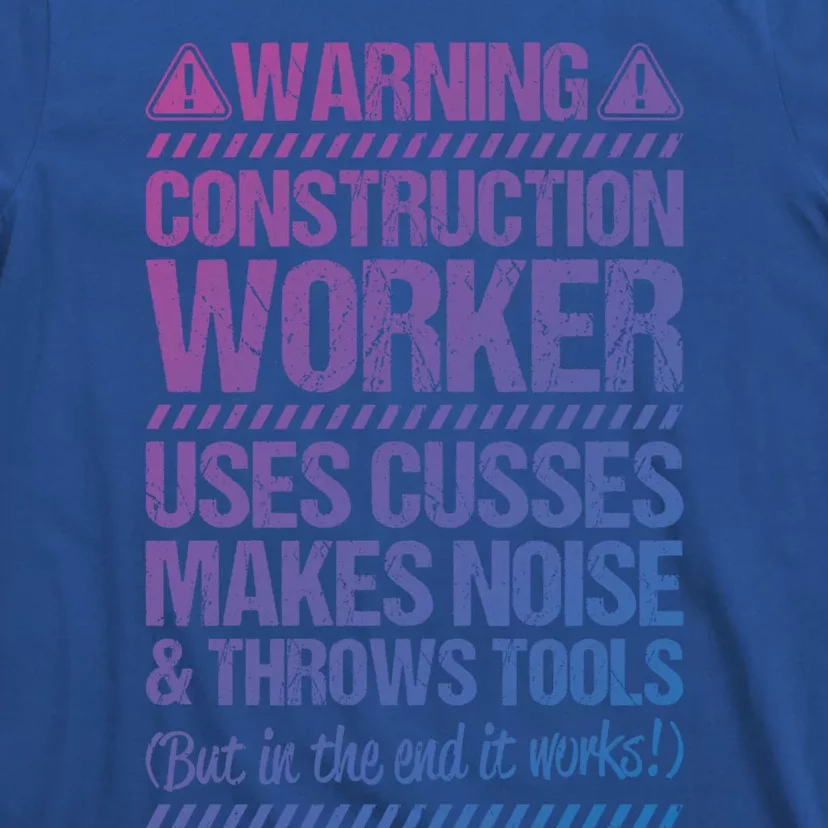 Construction Site Throws Tools Construction Worker Gift T-Shirt