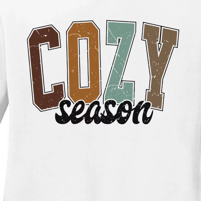 Cozy Season Thanksgiving Halloween Gift Idea Ladies Long Sleeve Shirt