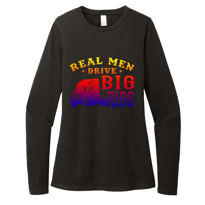 Cool Semi Truck Driver Rig Design Gift For Truckers Gift Womens CVC Long Sleeve Shirt