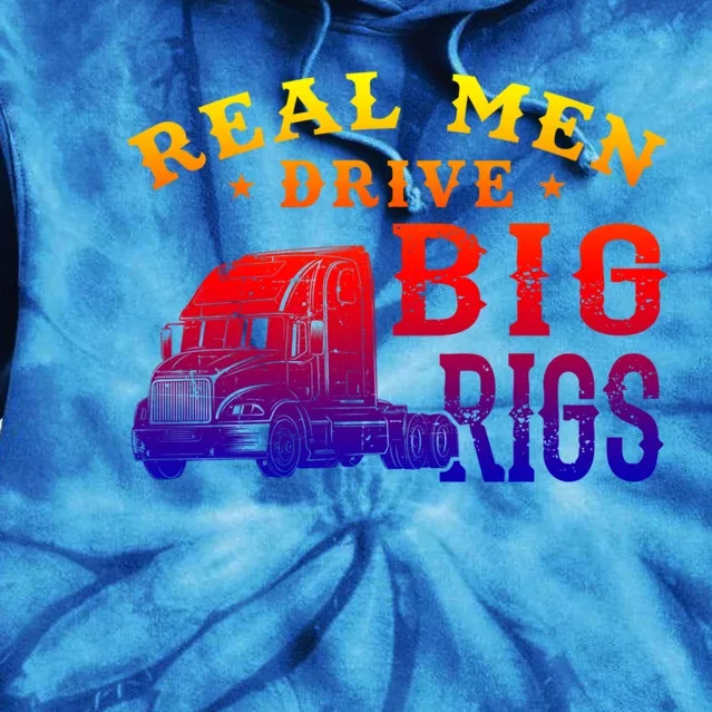 Cool Semi Truck Driver Rig Design Gift For Truckers Gift Tie Dye Hoodie