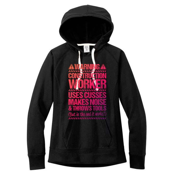 Construction Site Throws Tools Construction Worker Gift Women's Fleece Hoodie