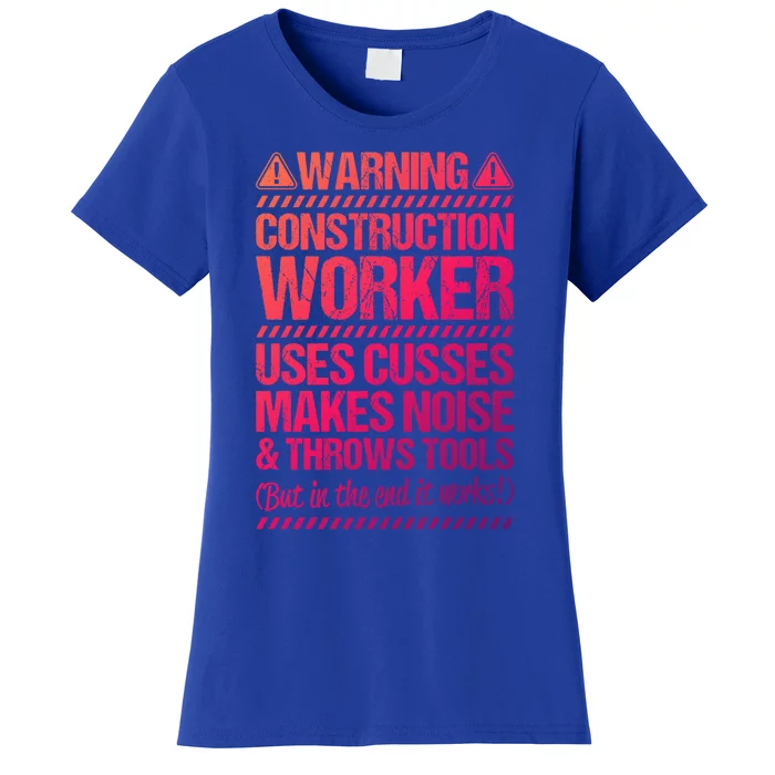 Construction Site Throws Tools Construction Worker Gift Women's T-Shirt