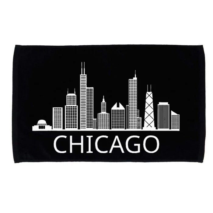 Chicago Skyline Throwback Design Classic Microfiber Hand Towel