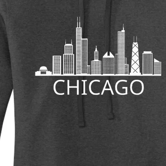 Chicago Skyline Throwback Design Classic Women's Pullover Hoodie