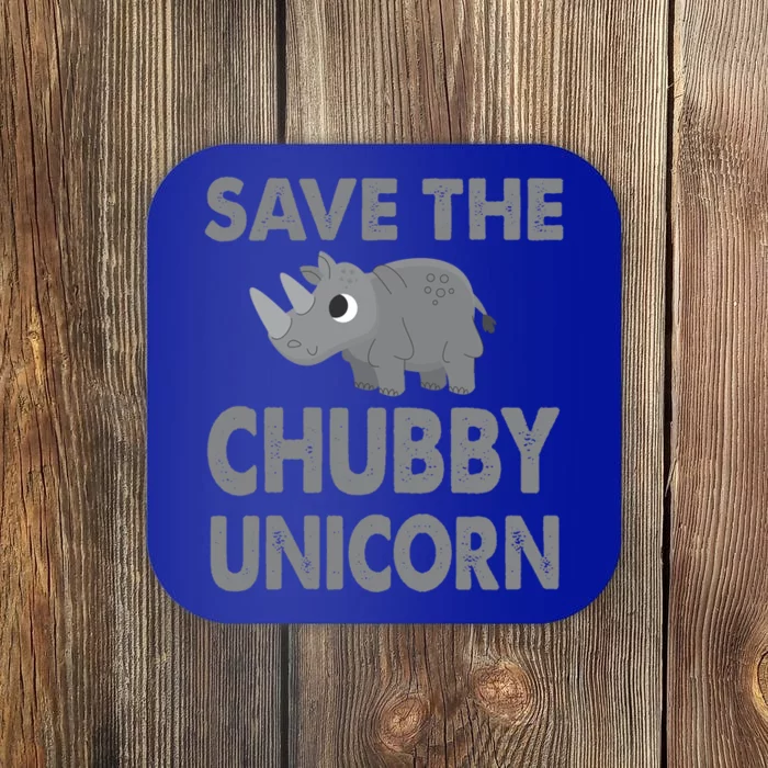 Cute Save The Chubby Unicorn Funny Gift Coaster