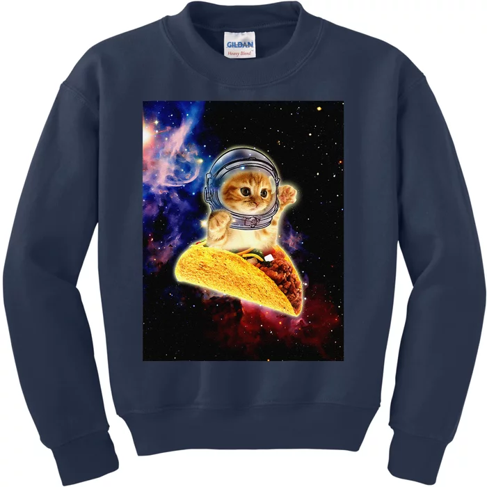 Crazy Space Taco Cat Funny V2 Kids Sweatshirt