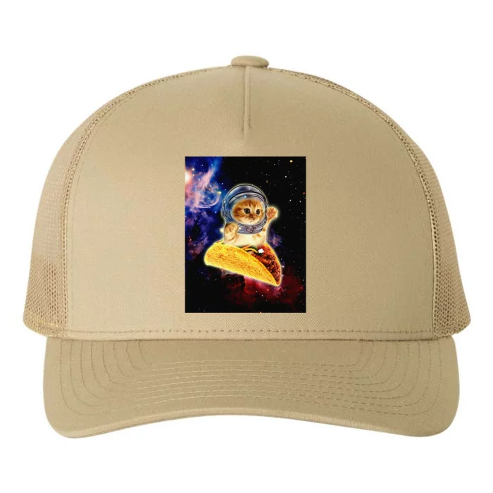 Crazy Space Taco Cat Funny V2 Yupoong Adult 5-Panel Trucker Hat