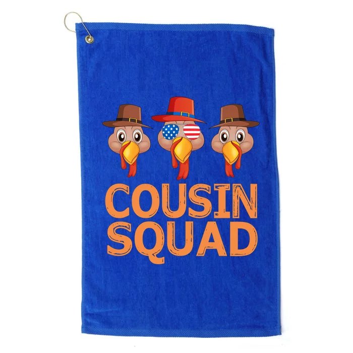 Cousin Squad Thanksgiving Cousin Crew Thanksgiving Turkey Funny Gift Platinum Collection Golf Towel