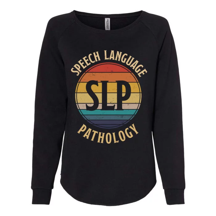 Cute Speech Therapist Gift Slp Speech Retro Vintage Sunset Gift Womens California Wash Sweatshirt