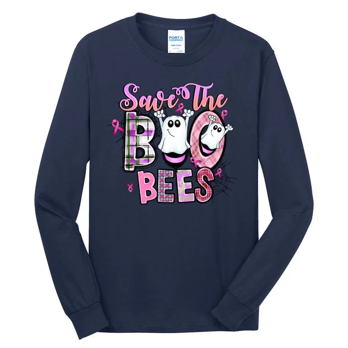 Cool Save The Boo Bees October Breast Cancer Tall Long Sleeve T-Shirt