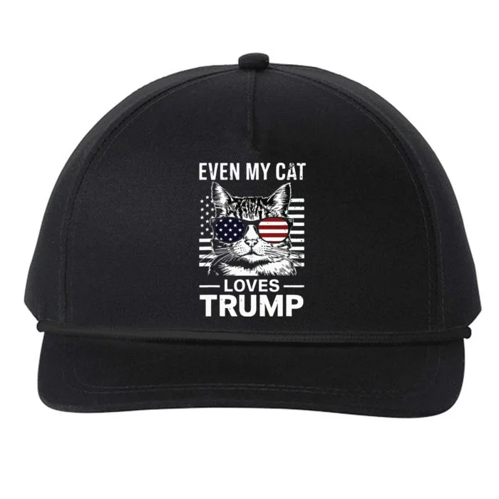 Cat Sunglasses Usa Flag Even My Cat Loves Trump Snapback Five-Panel Rope Hat