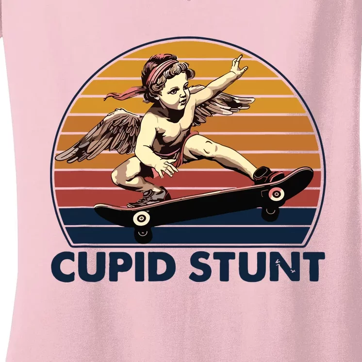 Cupid Stunt Unhinged Cringe Inappropriate Embarrassing Women's V-Neck T-Shirt