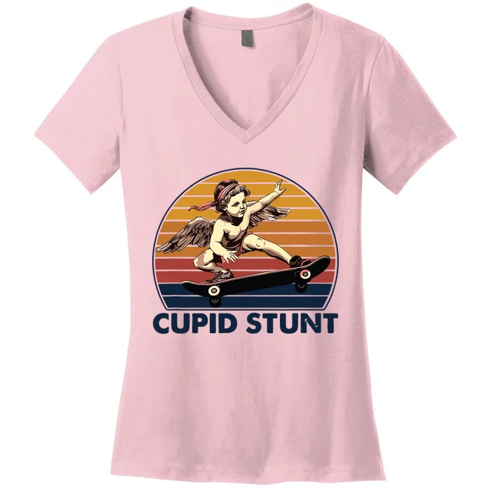 Cupid Stunt Unhinged Cringe Inappropriate Embarrassing Women's V-Neck T-Shirt