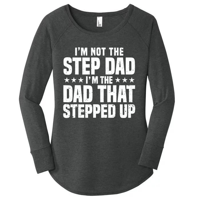 Cool Step Up Dad For Father World's Best Stepdad Ever Women's Perfect Tri Tunic Long Sleeve Shirt