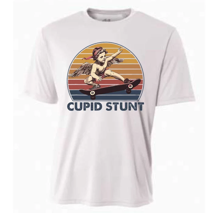 Cupid Stunt Unhinged Cringe Funny Inappropriate Embarrassing Cooling Performance Crew T-Shirt