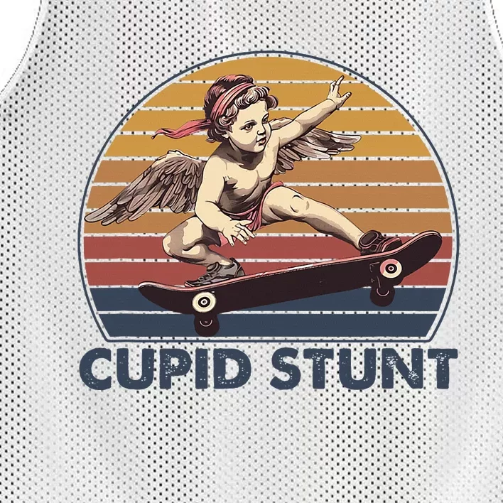 Cupid Stunt Unhinged Cringe Funny Inappropriate Embarrassing Mesh Reversible Basketball Jersey Tank