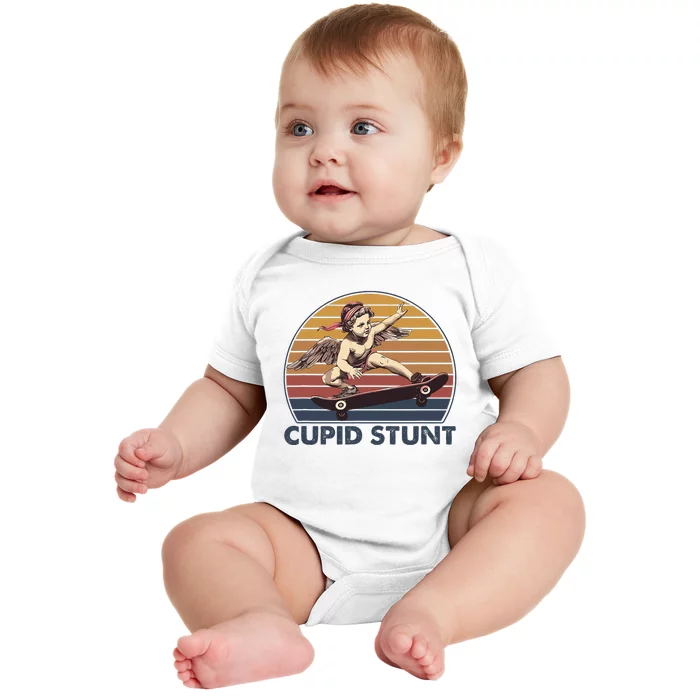 Cupid Stunt Unhinged Cringe Funny Inappropriate Embarrassing Baby Bodysuit