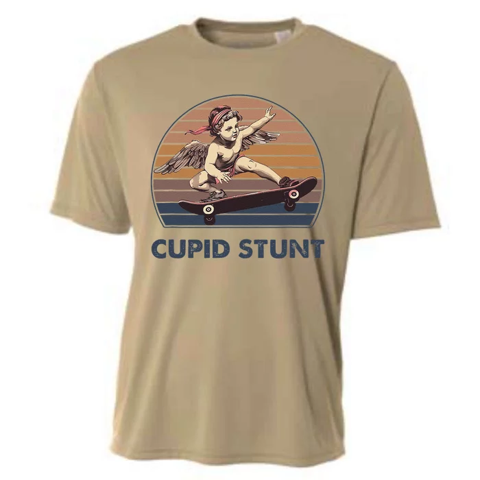 Cupid Stunt Unhinged Cringe Funny Inappropriate Embarrassing Gift Cooling Performance Crew T-Shirt