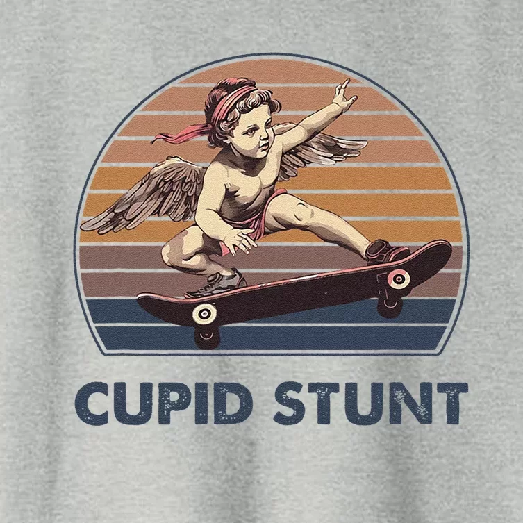 Cupid Stunt Unhinged Cringe Funny Inappropriate Embarrassing Gift Women's Crop Top Tee