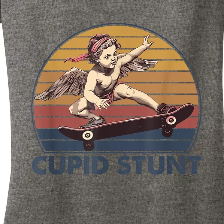 Cupid Stunt Unhinged Cringe Funny Inappropriate Women's V-Neck T-Shirt