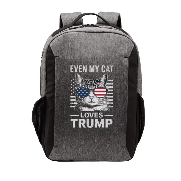 Cat Sunglasses Usa Flag Even My Cat Loves Trump Vector Backpack