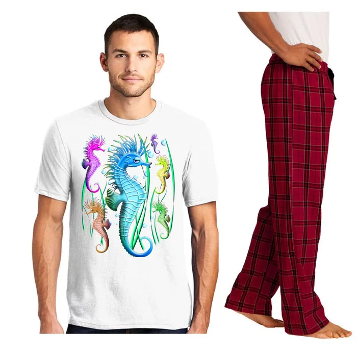 Colorful Seahorses Underwater Pajama Set