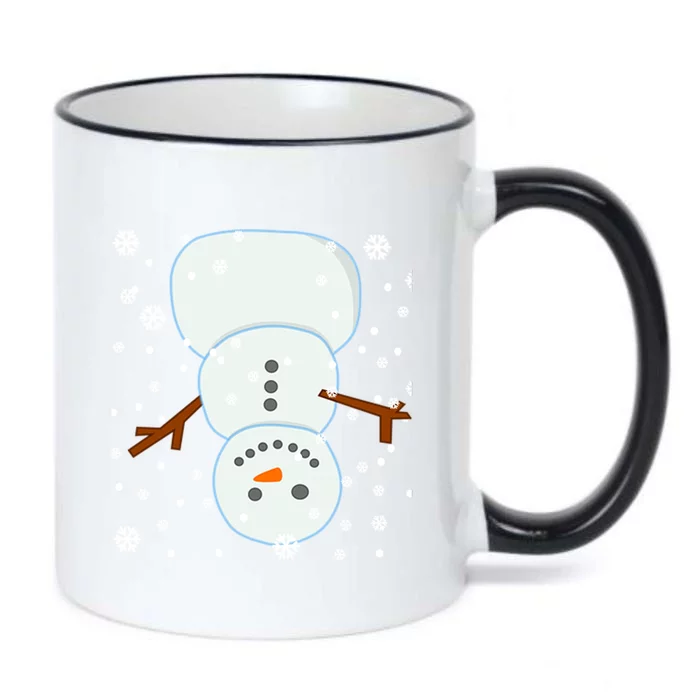 Christmas Sweater Upside Down Snow Snow Snowflake Gift Black Color Changing Mug