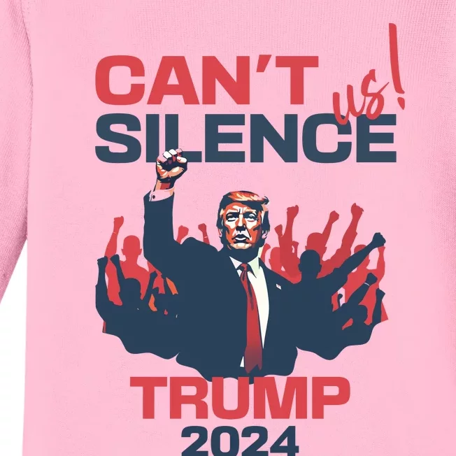 CanT Silence Us Trump 2024 Baby Long Sleeve Bodysuit