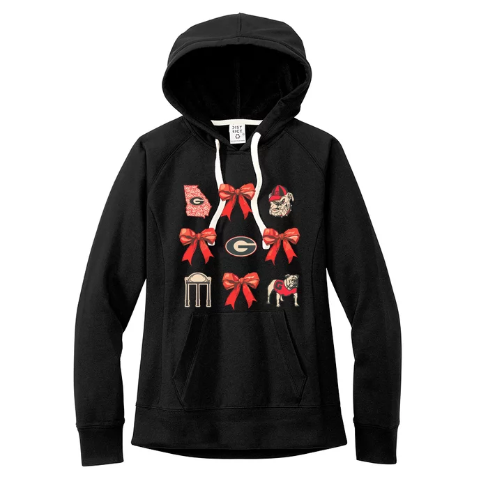 Coquette Style U.G.A Themed Birthday Gifr Women's Fleece Hoodie