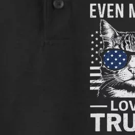 Cat Sunglasses Usa Flag Even My Cat Loves Trump Dry Zone Grid Performance Polo